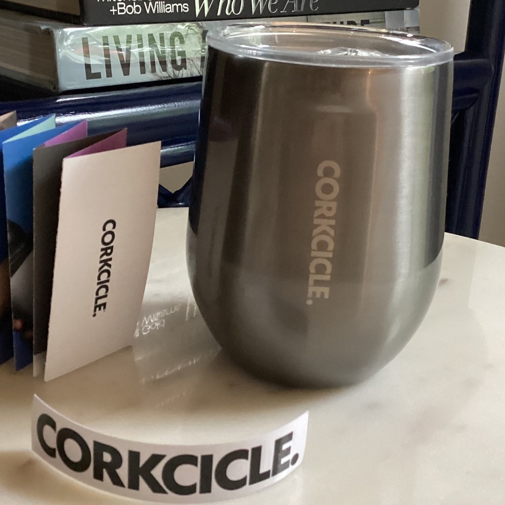 * New Corksicle 12oz Stemless Tumbler with Lid *